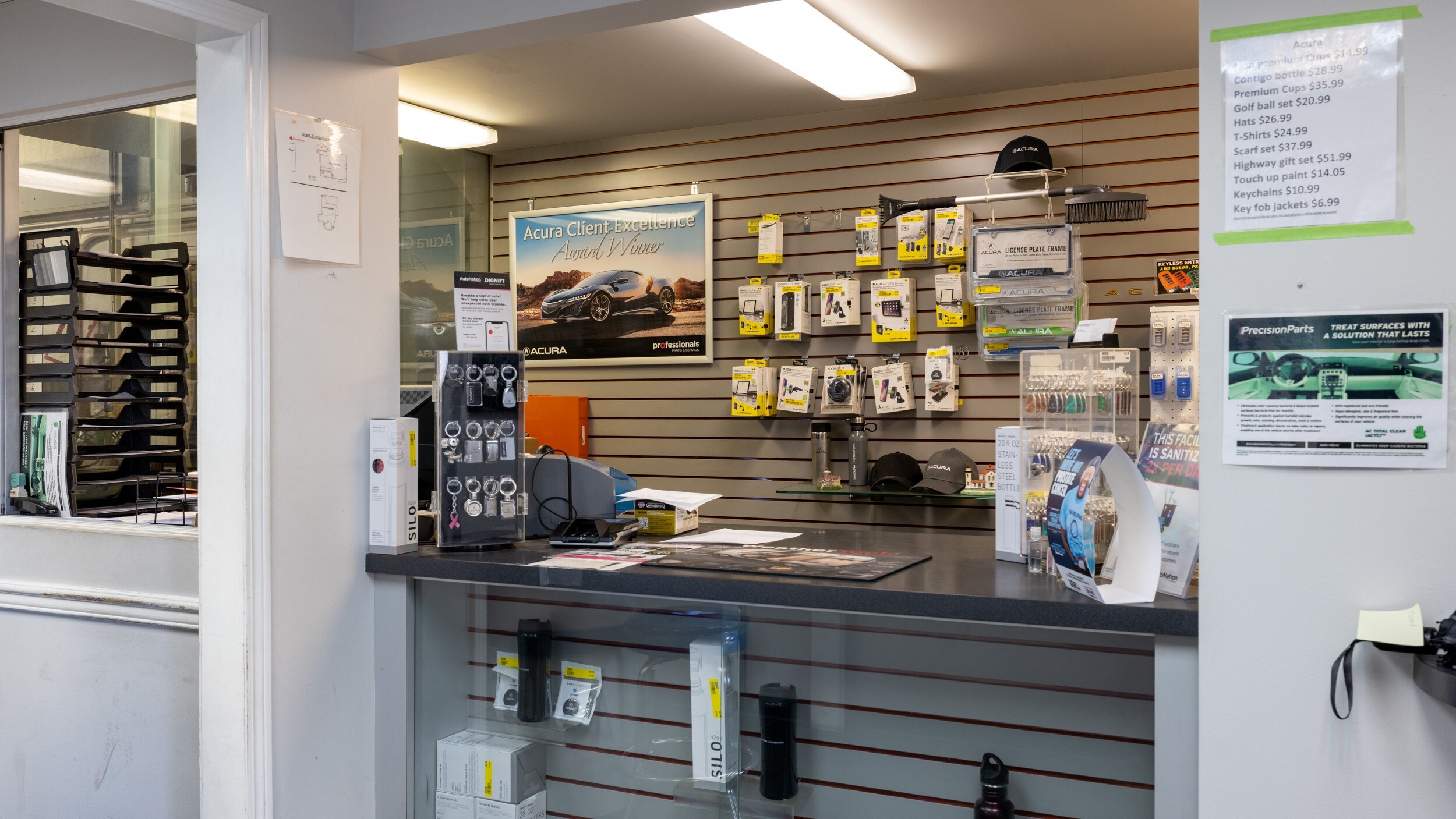 View of AutoNation Acura Spokane Valley's Parts counter