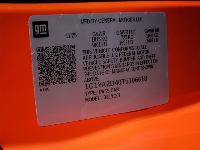 2026 CHEVROLET CORVETTE - Image 25