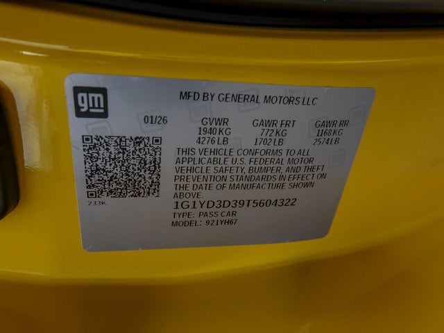 2026 CHEVROLET CORVETTE - Image 26