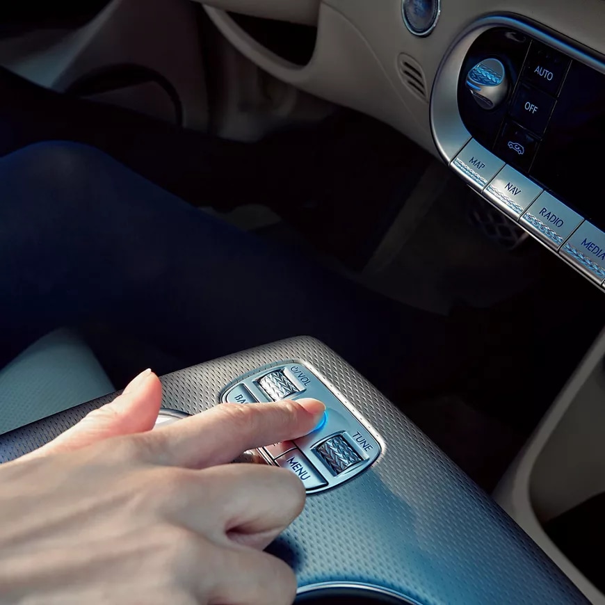 The fingerprint authenticator found in Genesis SUVs