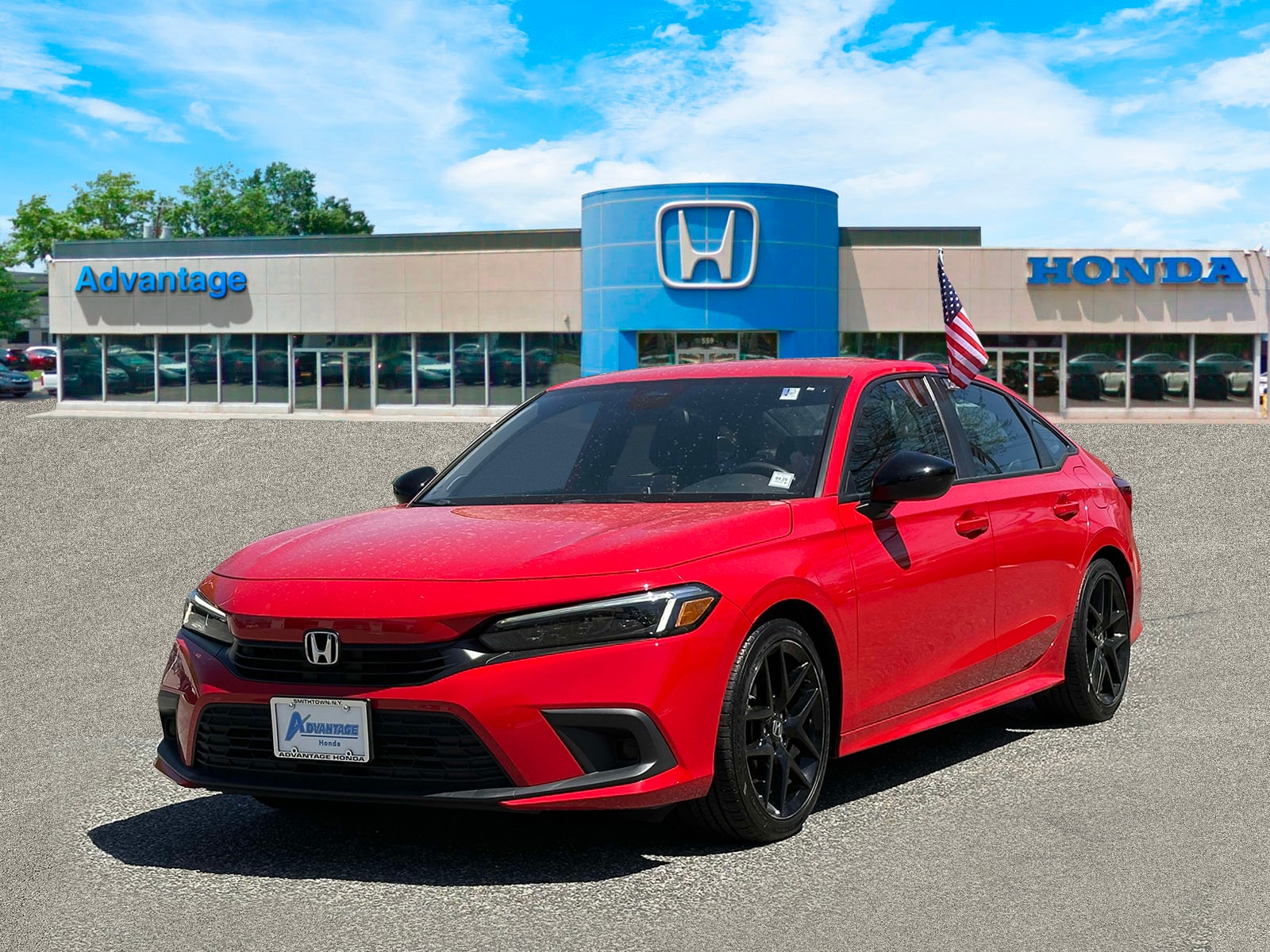 Certified 2022 Honda Civic Sport with VIN 2HGFE2F54NH598785 for sale in Saint James, NY