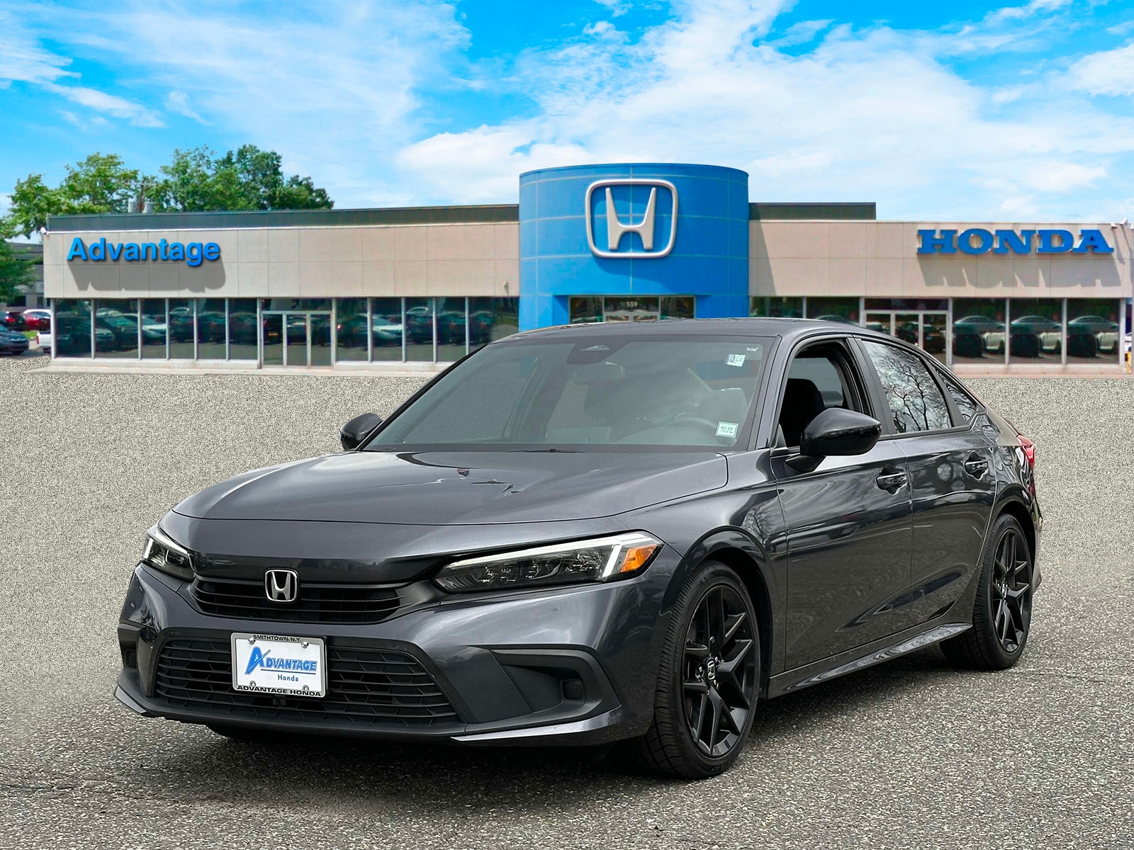 Certified 2022 Honda Civic Sport with VIN 2HGFE2F52NH555417 for sale in Saint James, NY