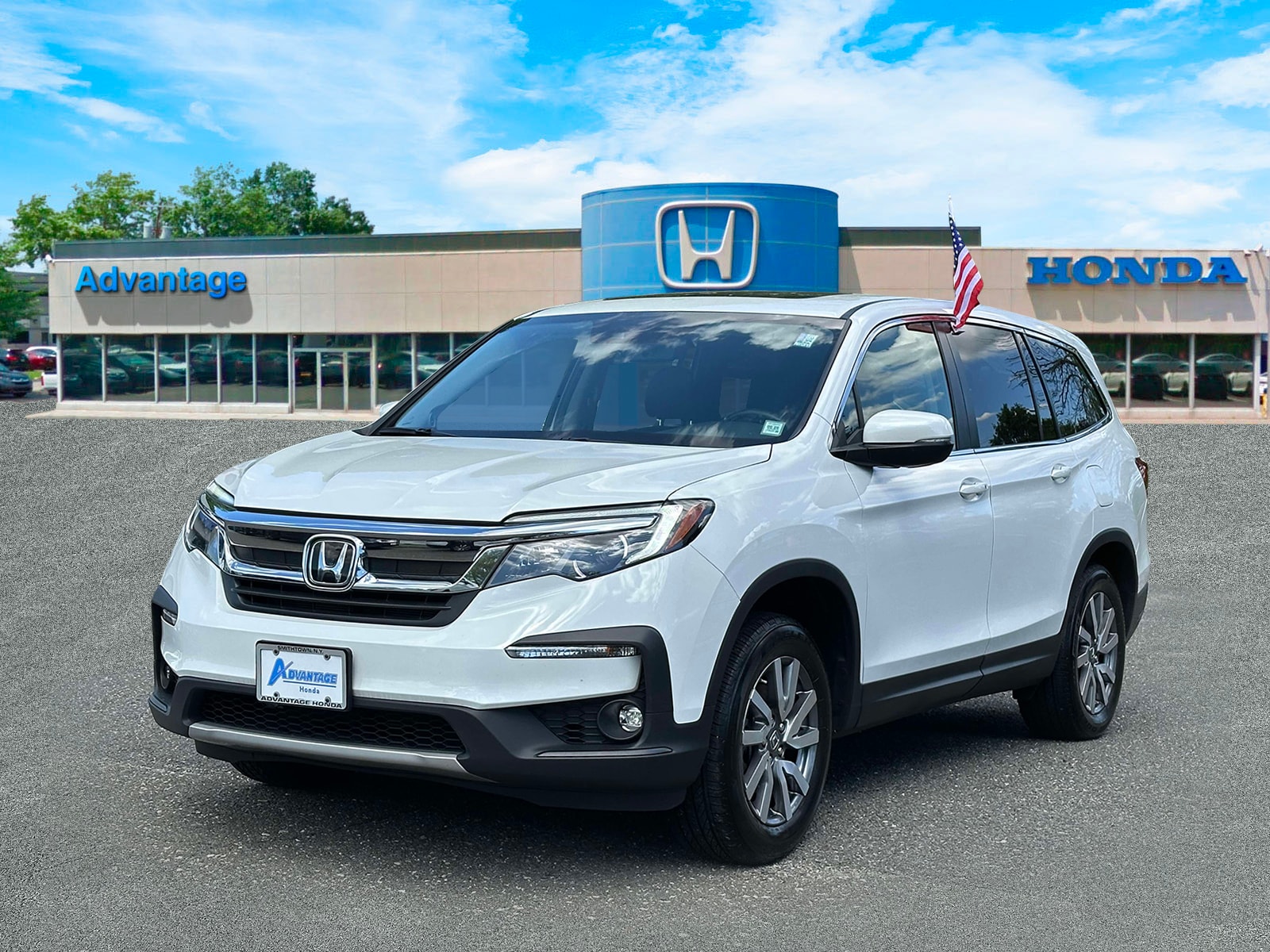 Certified 2022 Honda Pilot EX-L with VIN 5FNYF6H51NB081796 for sale in Saint James, NY