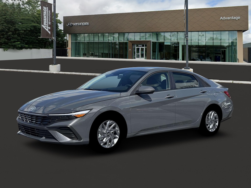 New 2026 Hyundai Elantra Hybrid Blue Sedan