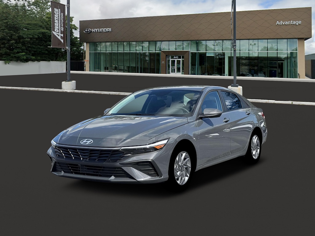 New 2026 Hyundai Elantra Hybrid Blue Sedan