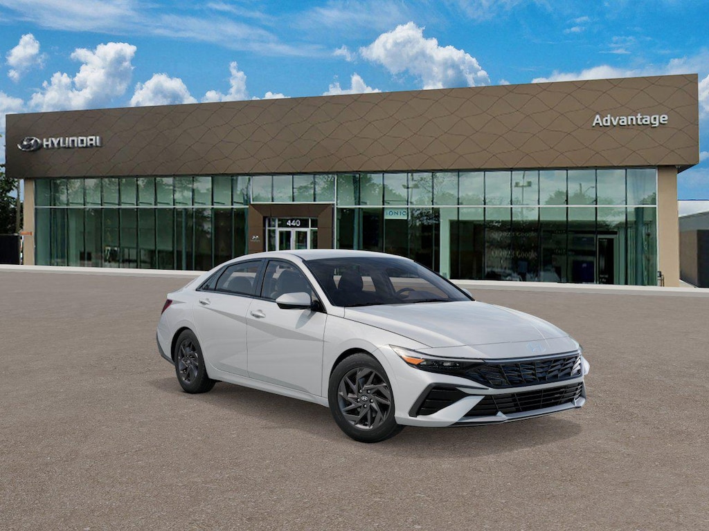 New 2026 Hyundai Elantra Hybrid Blue Sedan