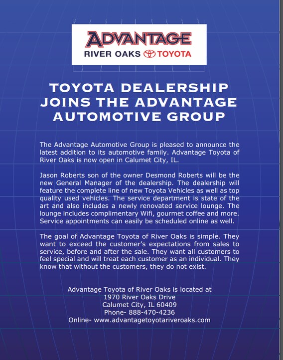 About Advantage Toyota Of River Oaks In Calumet City Illinois Toyota Dealer Information