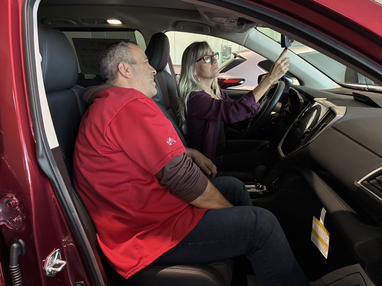 Erez Bergman, Love-Encore Delivery Specialist at Adventure Subaru, during a Love-Encore visit.