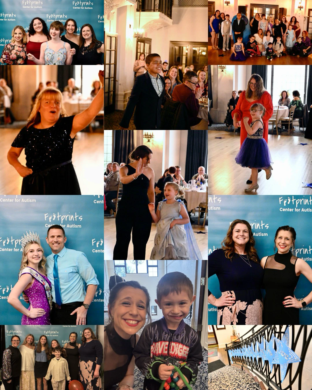 Children and families at Footprints Center for Autism programming, the Blue Carpet Affair, and the Inclusive Trunk-or-Treat.