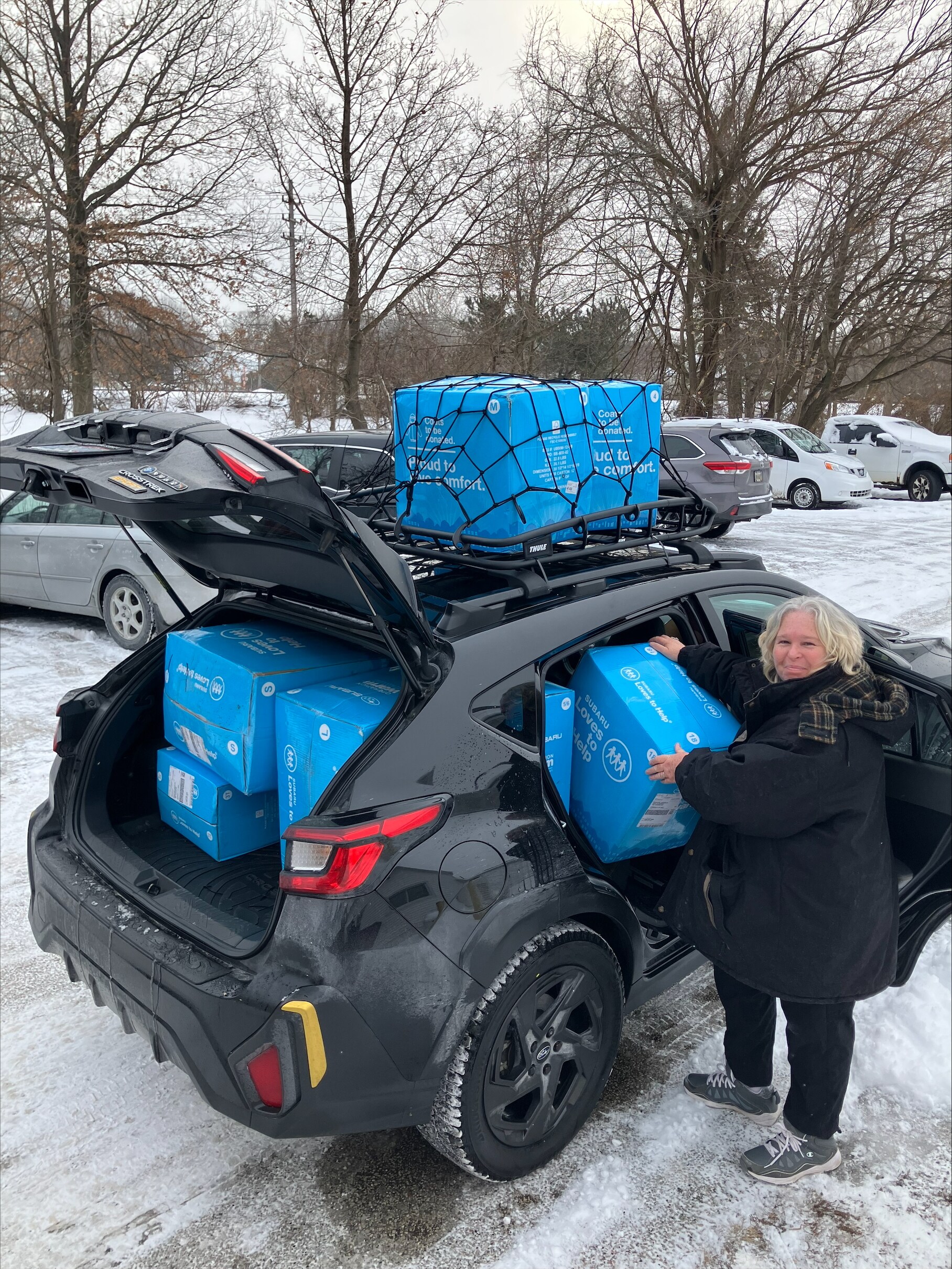 Crosstrek with delivery packages