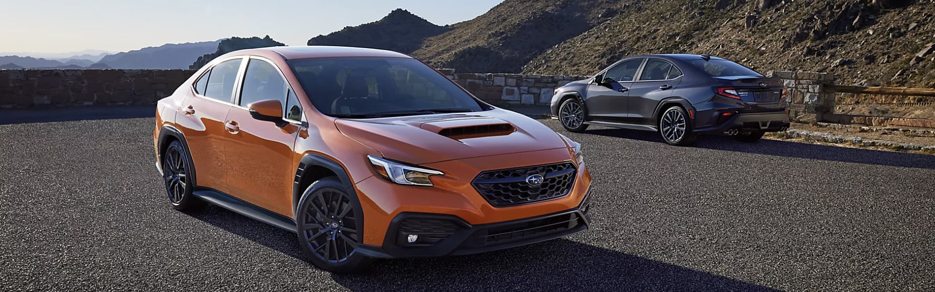 2024 Subaru WRX trims parking next to each other