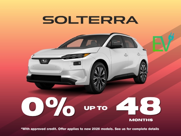 2026 Subaru Solterra, September Offer at Adventure Subaru in Fayetteville AR