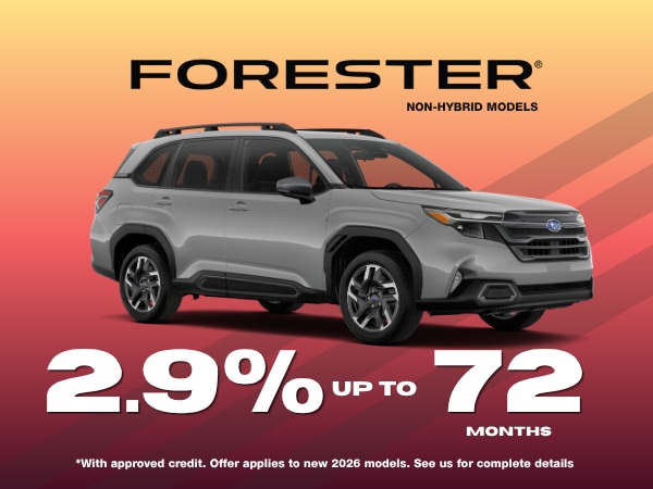 2026 Subaru Forester September Offer at Adventure Subaru in Fayetteville AR