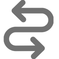 arrows pointing in opposite directions