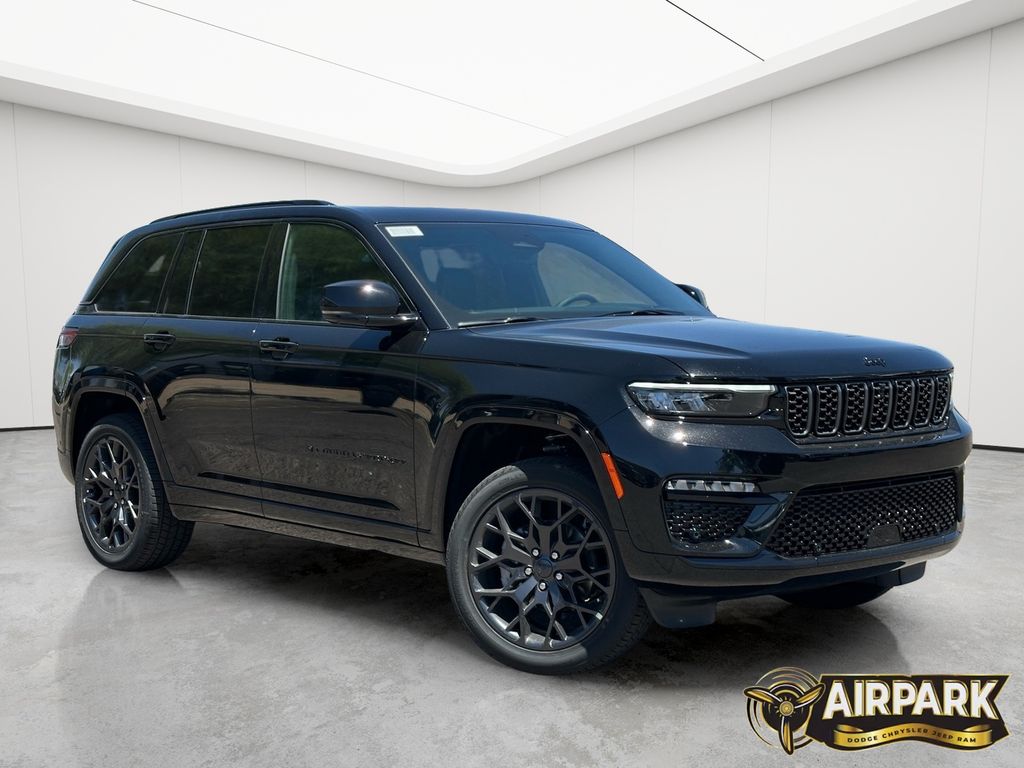New 2025 Diamond Black Crystal Pearlcoat Jeep Summit image 2