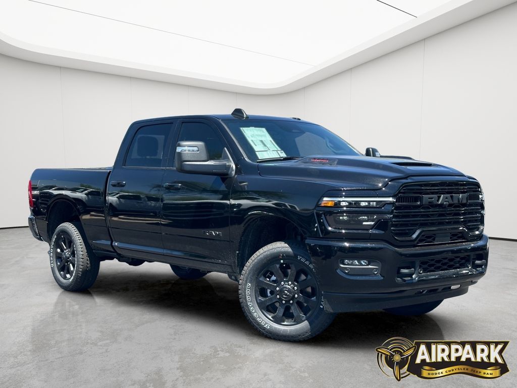 New 2025 Diamond Black Crystal Pearlcoat Ram Laramie image 2