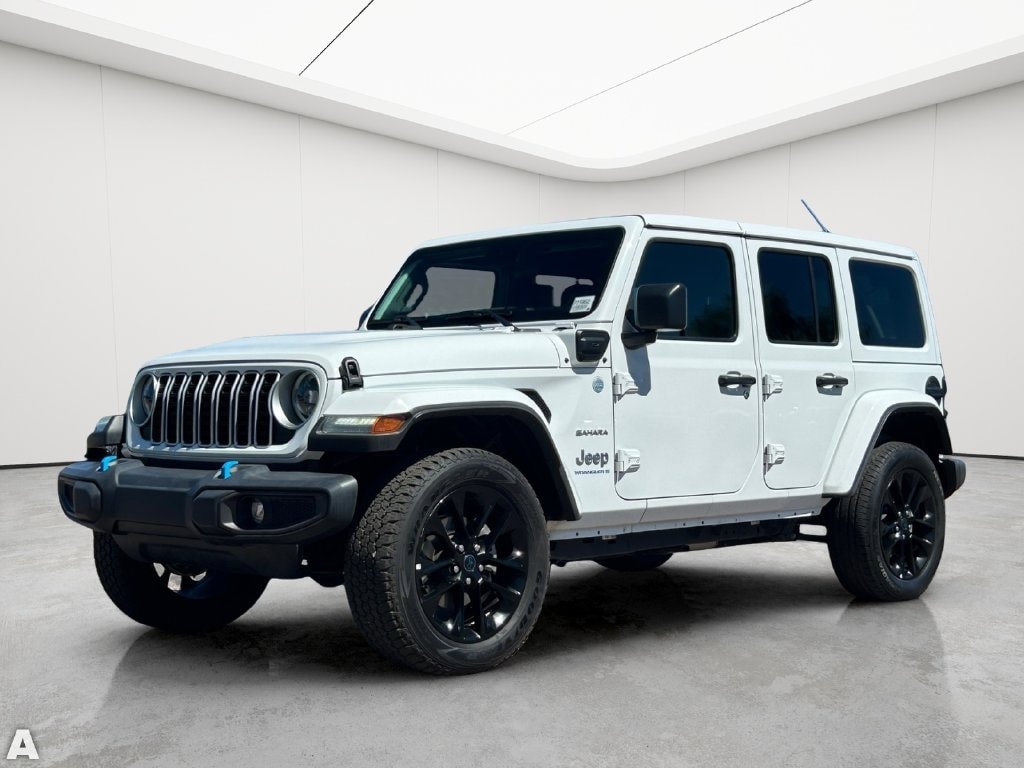 Certified Used 2024 Bright White Clearcoat Jeep Sahara 4xe image 2