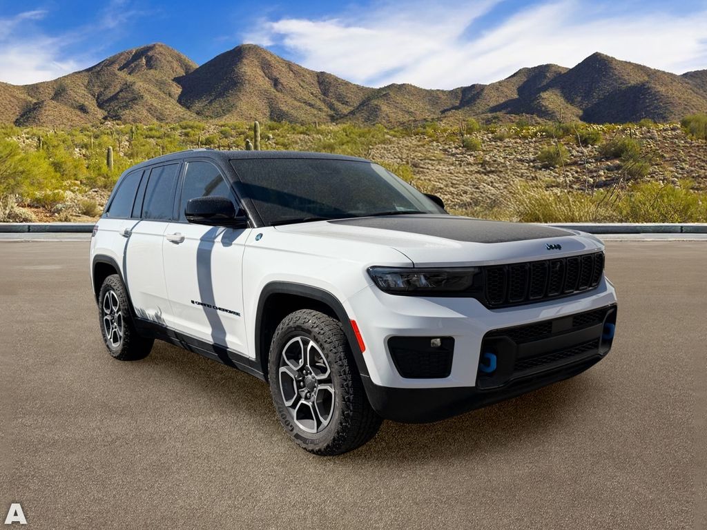 Used 2023 Bright White Clearcoat Jeep Trailhawk 4xe image 4