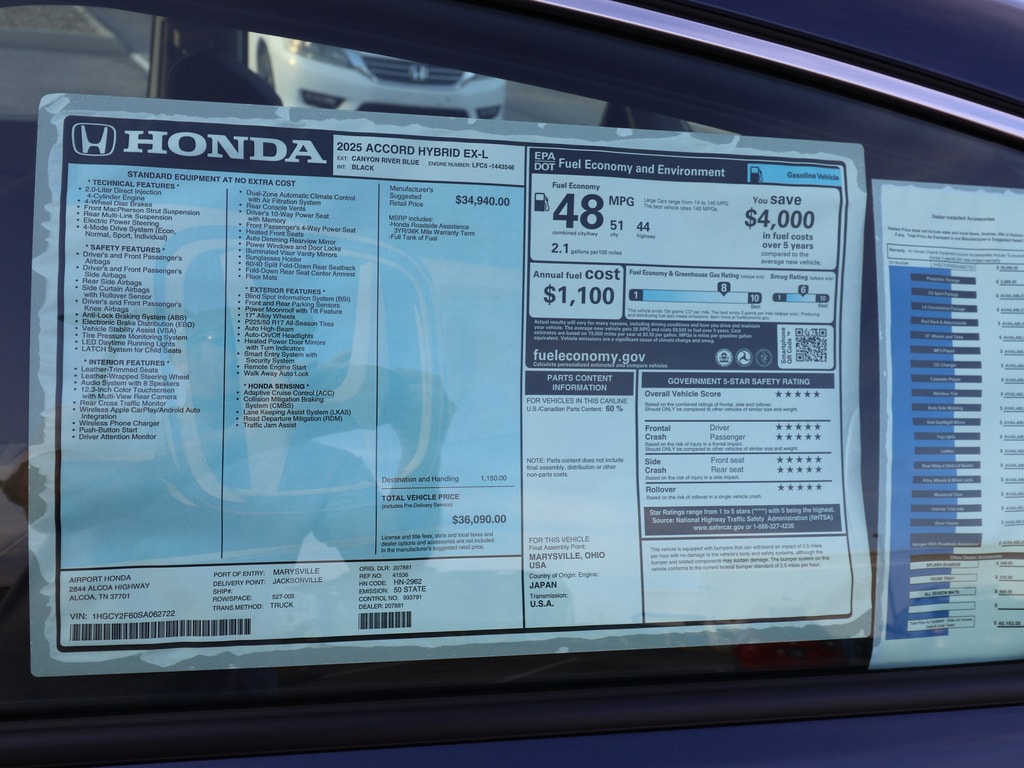 2025 Honda Accord Hybrid EX-L - Photo 10