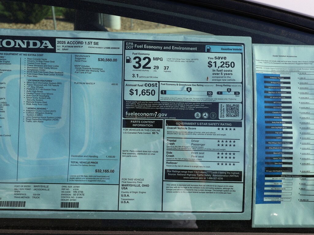 2025 Honda Accord SE - Photo 11