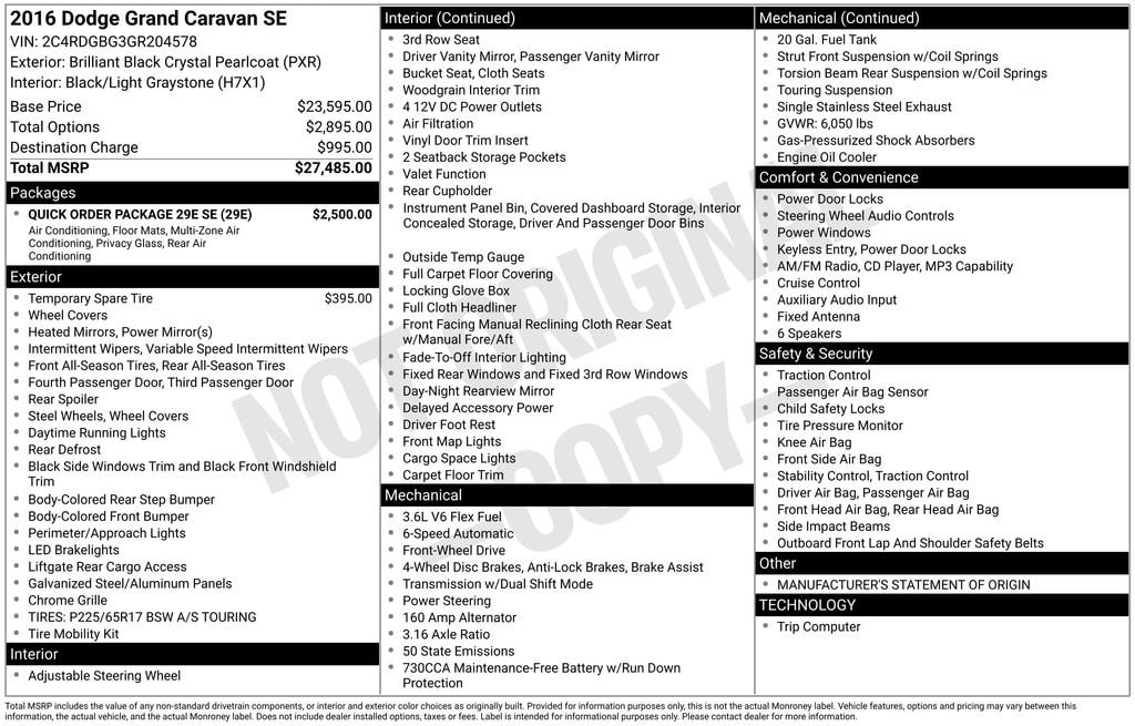 2016 Dodge Grand Caravan SE - Photo 31