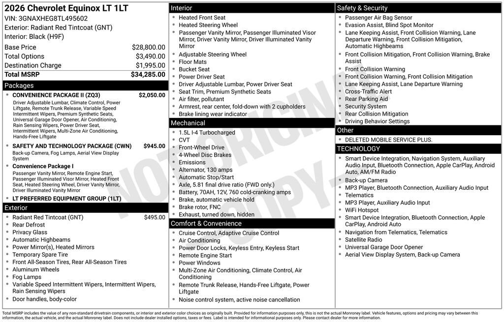 New 2026 Chevrolet Equinox LT SUV