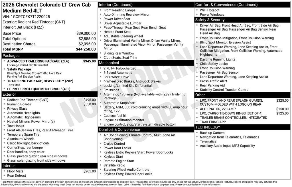 New 2026 Chevrolet Colorado LT Truck