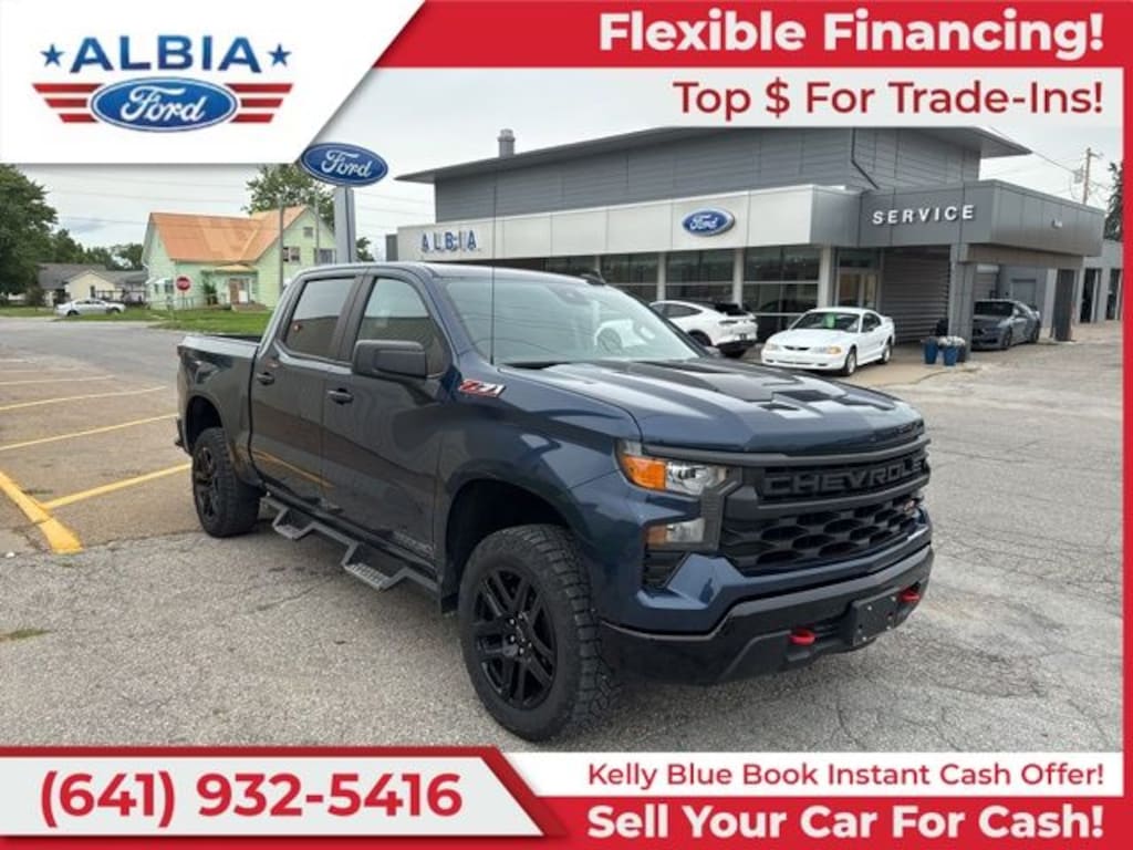 Used 2023 Chevrolet Silverado 1500 Custom Trail Boss Truck Crew Cab