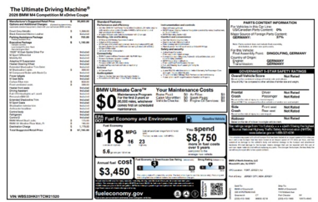 Used 2026 BMW M4 Competition xDrive Coupe