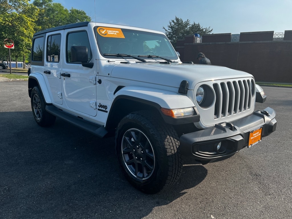 Used 2021 Jeep Wrangler Unlimited 80TH with VIN 1C4HJXDNXMW576082 for sale in Larchmont, NY