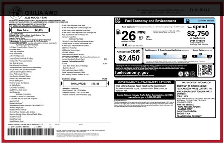2025 Alfa Romeo Giulia AWD Sedan