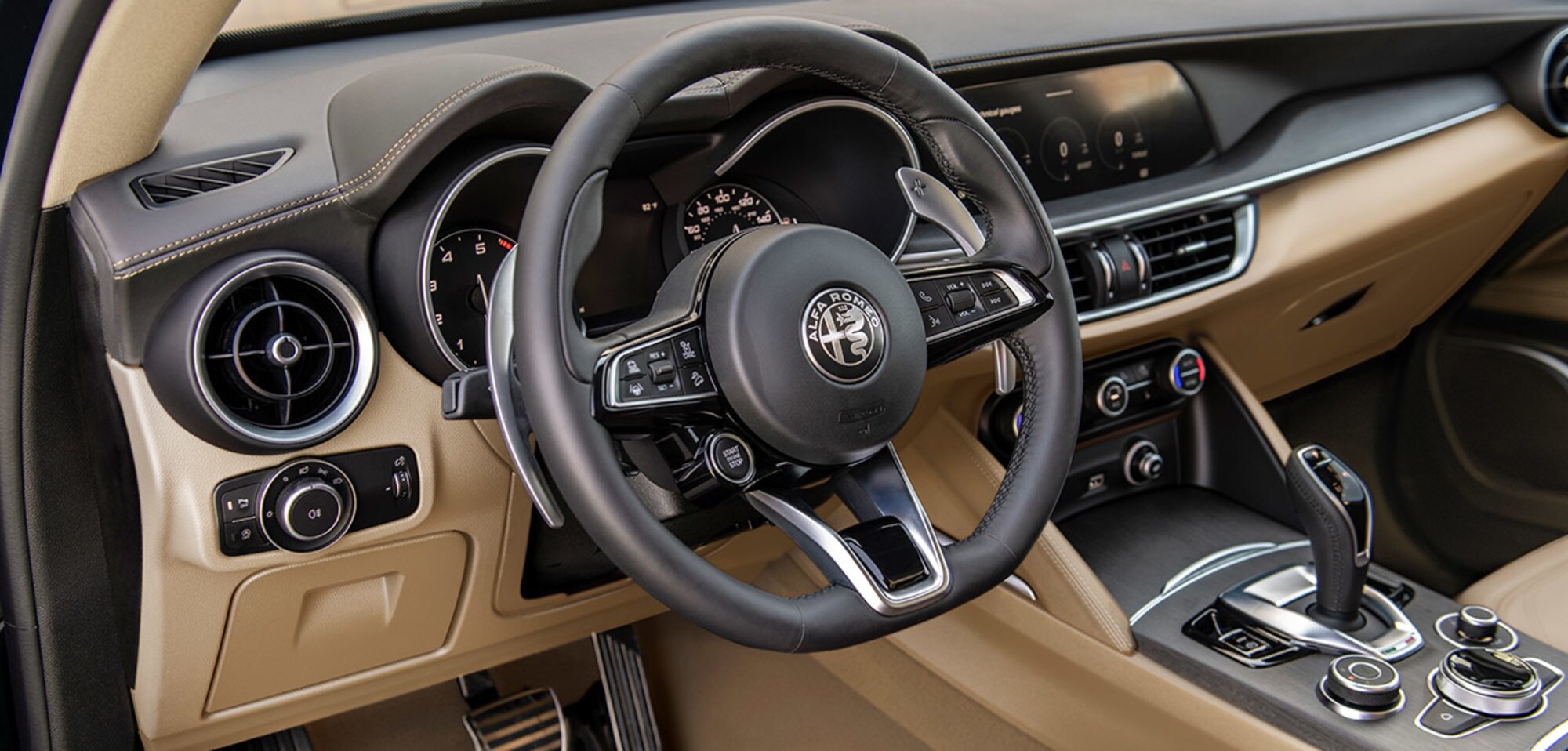 2021 Alfa Romeo Stelvio Interior Steering Wheel and Dash