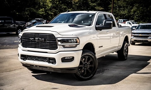 white ram 1500 truck parked at All American CDJR in oneonta, al