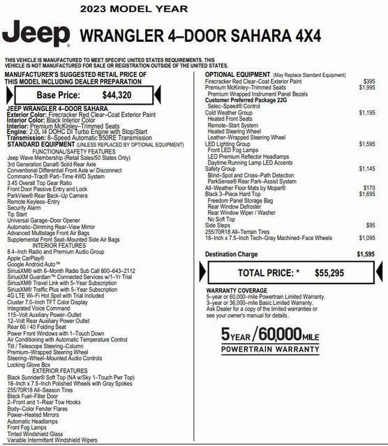 Certified 2023 Jeep Wrangler 4-Door Sahara with VIN 1C4HJXEN1PW541823 for sale in Nashua, NH