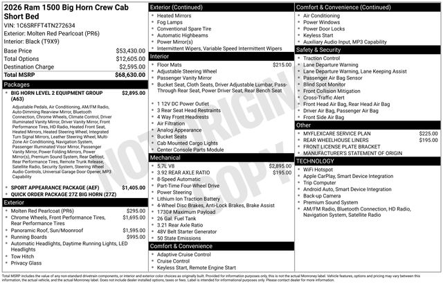 2026 RAM 1500 Big Horn/Lone Star 4x4 Crew Cab 5'7's photo