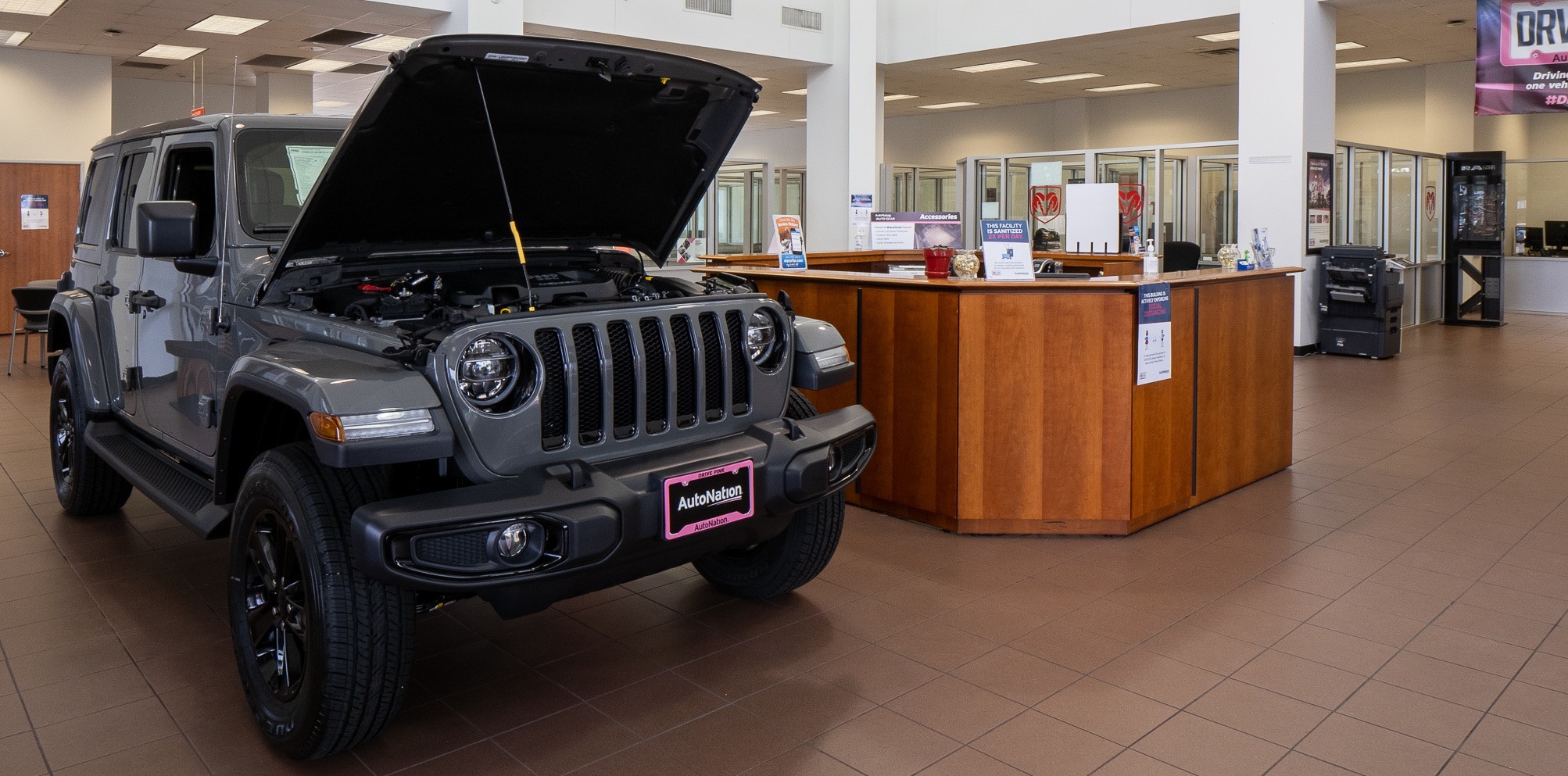 Find out about buying, servicing, and financing Dodge, Jeep, Chrysler, Ram vehicles at AutoNation Chrysler Dodge Jeep Ram North Fort Worth Interior view of AutoNation Chrysler Dodge Jeep Ram North Fort Worth