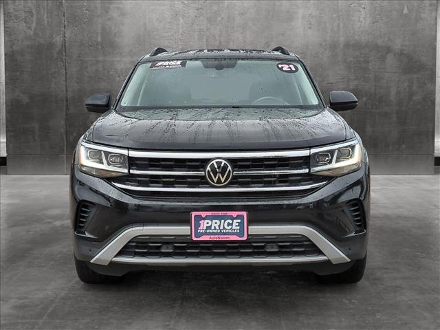 Used 2021 Volkswagen Atlas SE w/Tech with VIN 1V2KR2CA0MC591979 for sale in Houston, TX