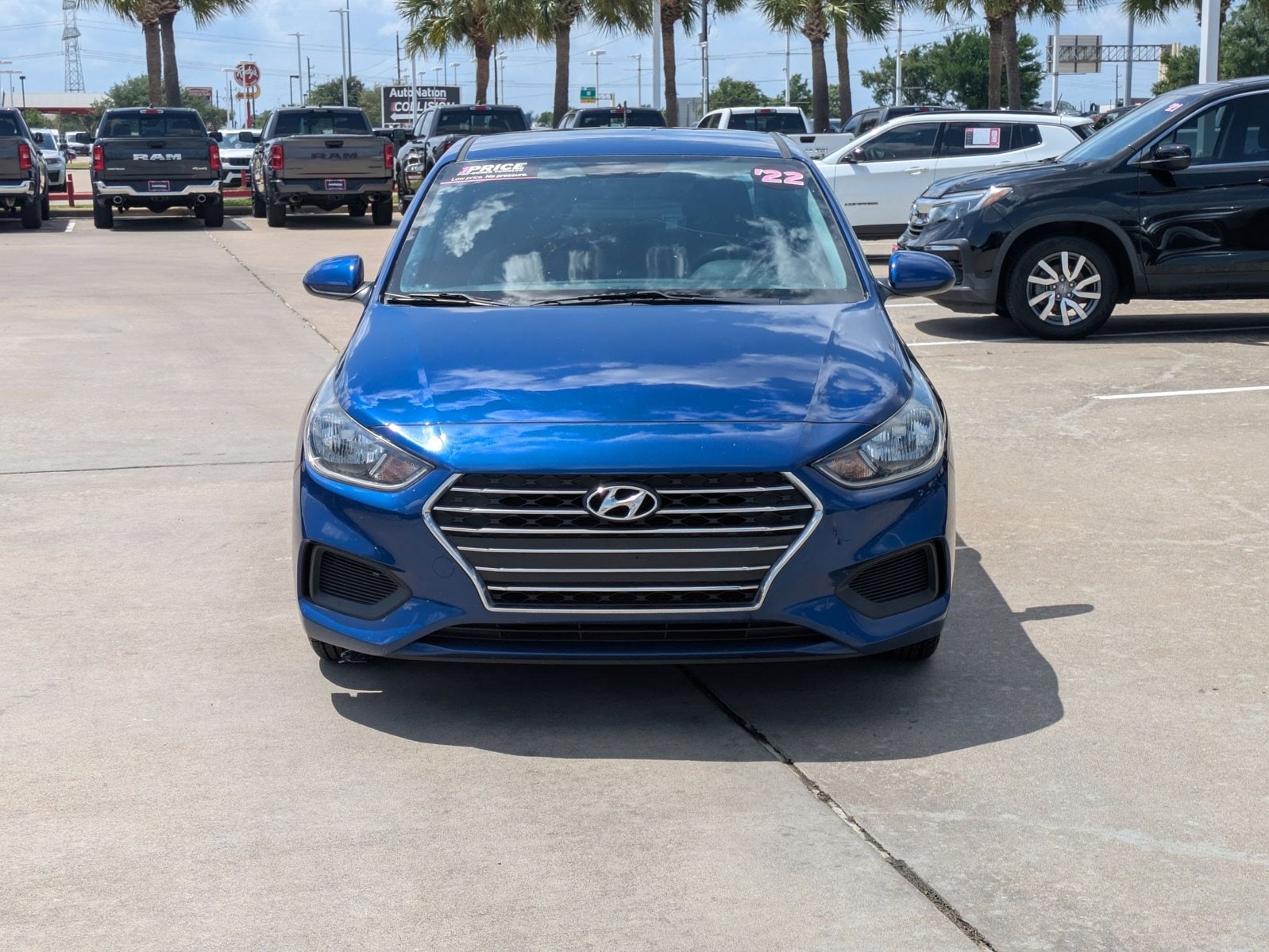 Used 2022 Hyundai Accent SE with VIN 3KPC24A67NE154477 for sale in Katy, TX
