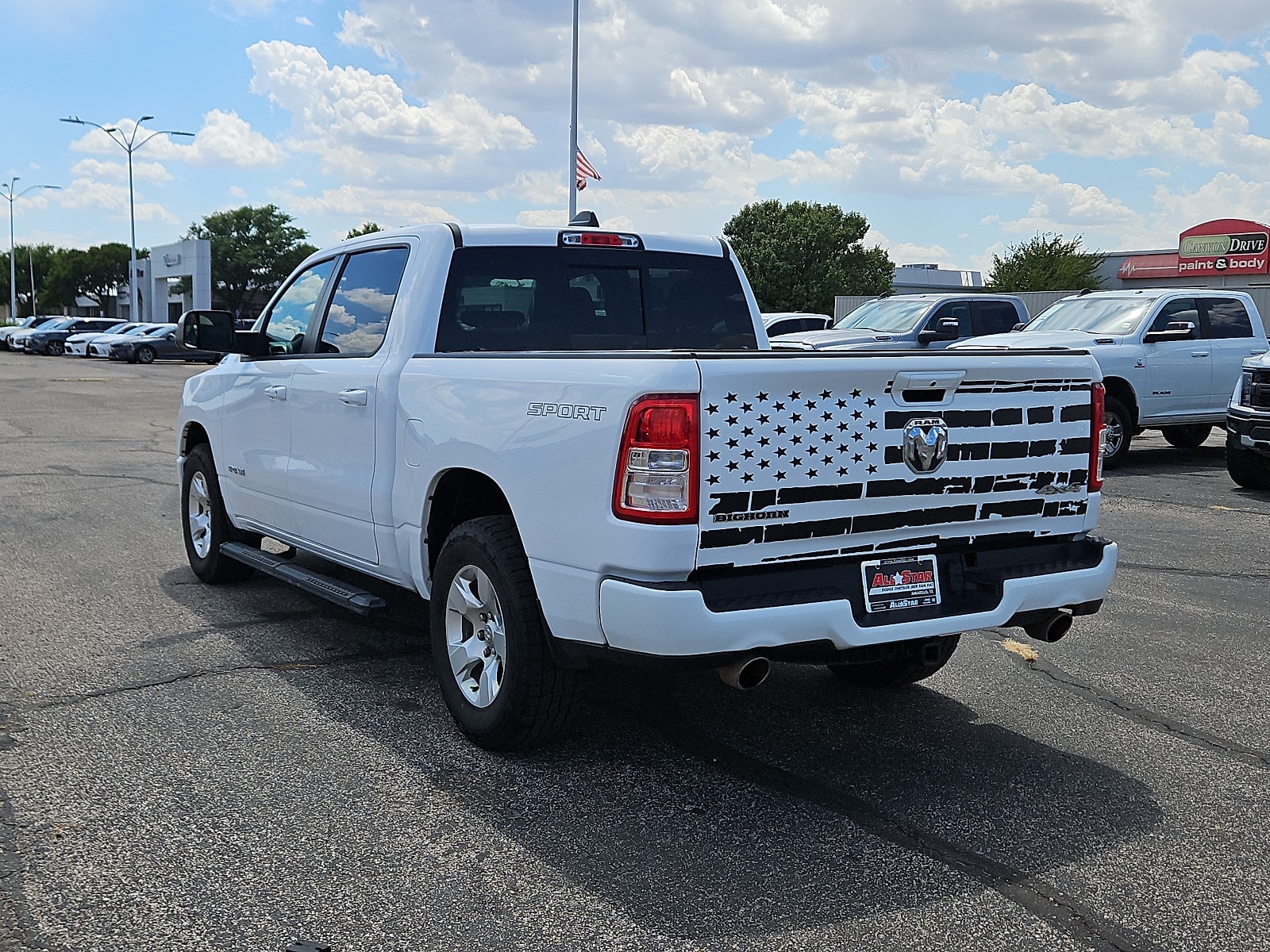 Used 2020 RAM Ram 1500 Pickup Big Horn/Lone Star with VIN 1C6SRFFT5LN369132 for sale in Amarillo, TX