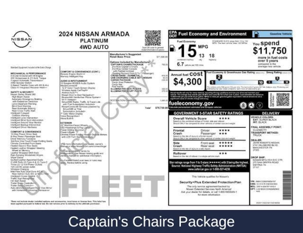 Used 2024 Nissan Armada Platinum SUV