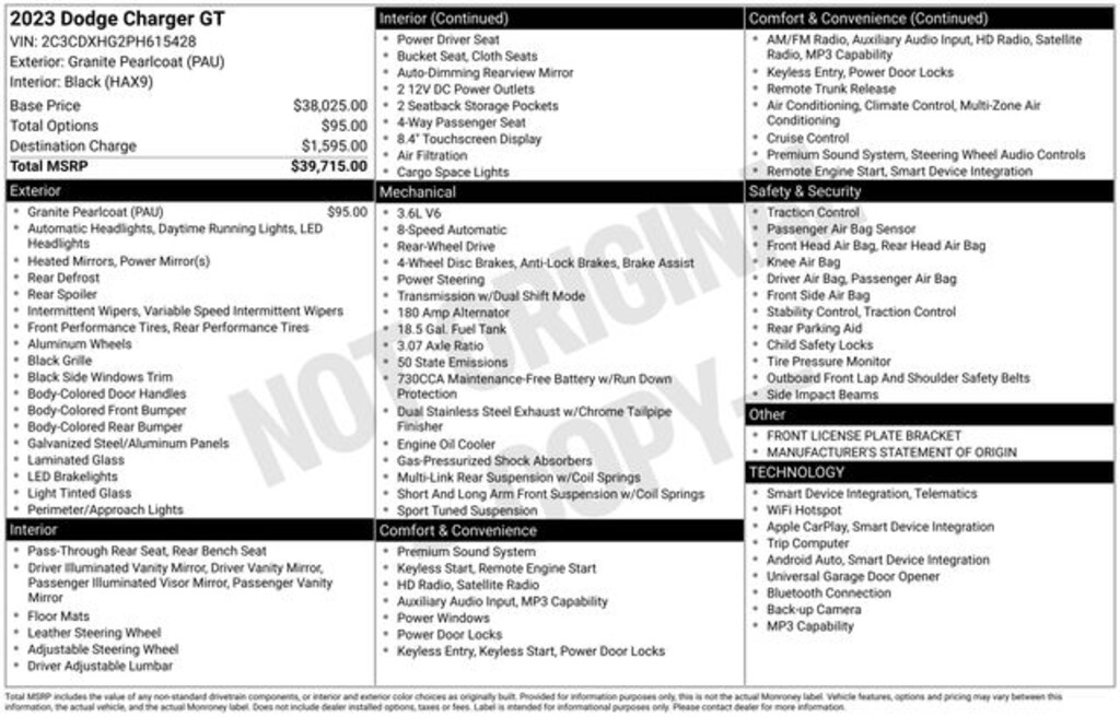 Used 2023 Dodge Charger GT Sedan