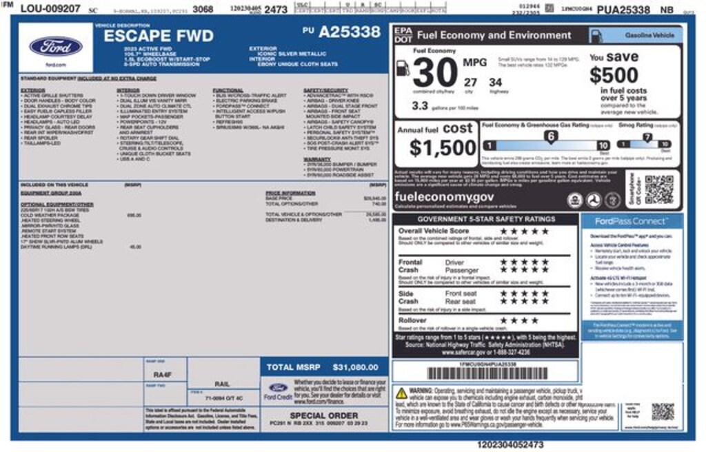 Used 2023 Ford Escape Active SUV