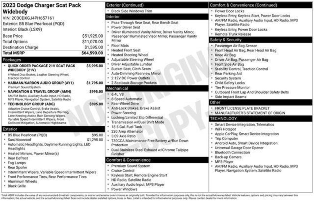 Used 2023 Dodge Charger R/T Scat Pack Widebody Sedan