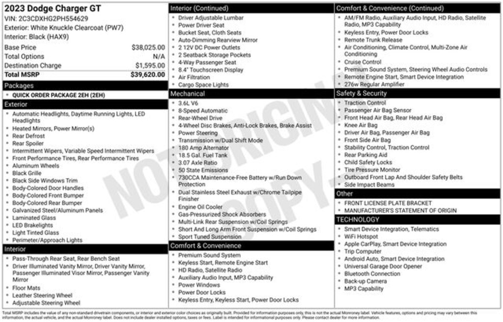 Used 2023 Dodge Charger GT Sedan