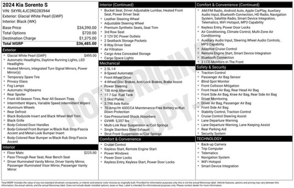 Used 2024 Kia Sorento S SUV