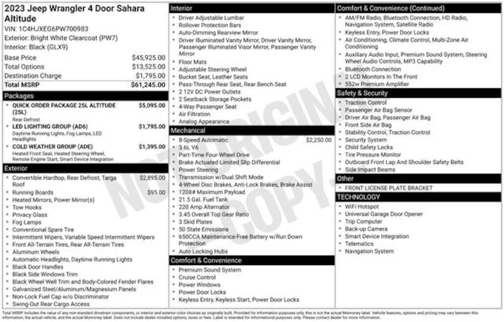 Used 2023 Jeep Wrangler Altitude SUV