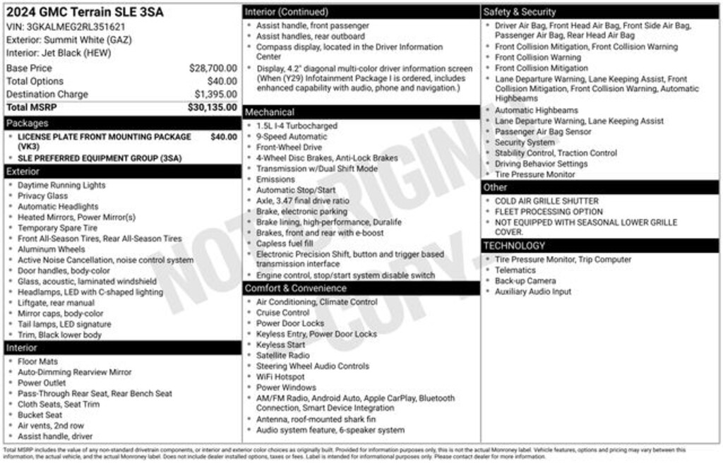 Used 2024 GMC Terrain SLE SUV