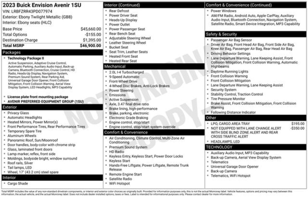 Used 2023 Buick Envision Avenir SUV