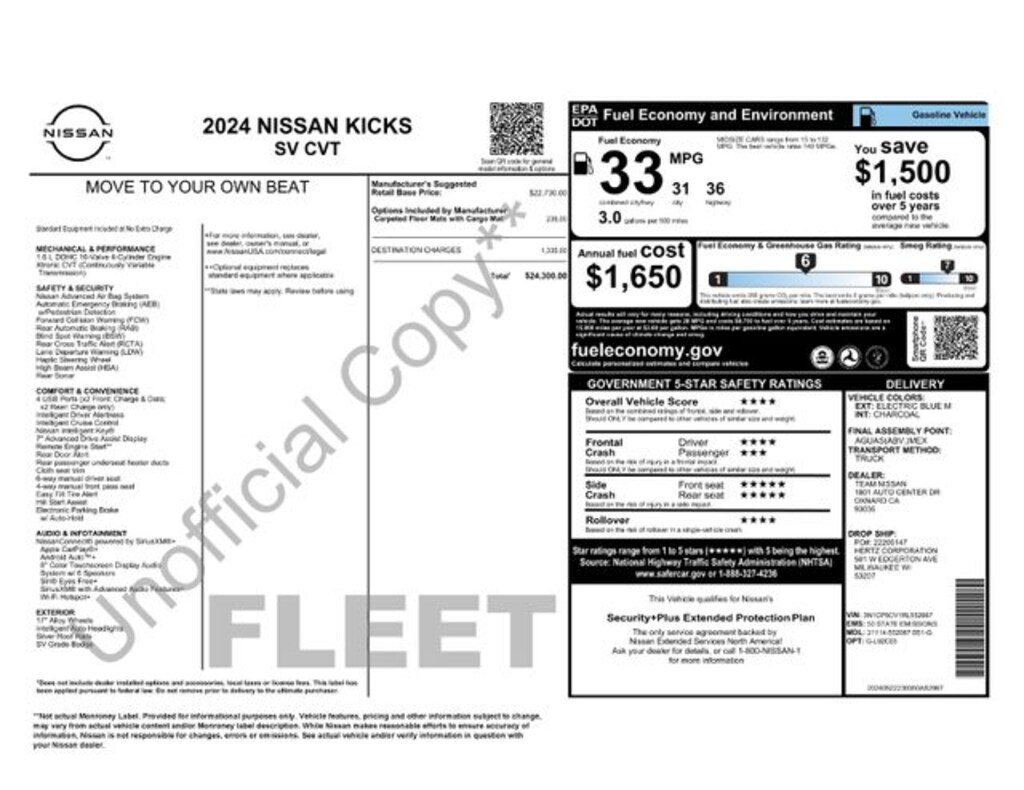 Used 2024 Nissan Kicks SV SUV