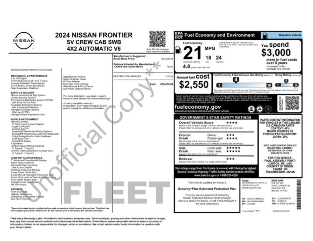 Used 2024 Nissan Frontier SV Truck